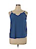 Monteau Blue Sleeveless Blouse Size XL - photo 1