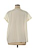 Old Navy 100% Polyester Ivory Short Sleeve Blouse Size XL - photo 2
