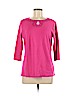 Quacker Factory 100% Cotton Pink 3/4 Sleeve Top Size M - photo 1