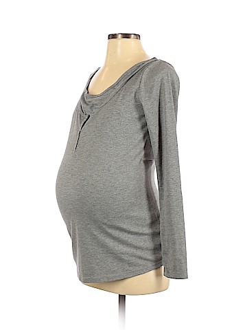 Isabel Maternity Long Sleeve Henley (view 1)