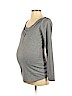 Isabel Maternity Gray Long Sleeve Henley Size S - photo 1
