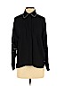 Zara 100% Polyester Black Long Sleeve Button-Down Shirt Size XS - photo 1