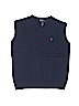 Polo by Ralph Lauren 100% Cotton Solid Blue Sweater Vest Size M (youth) - photo 1