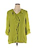 Magic 100% Polyester Green Long Sleeve Blouse Size XL - photo 1