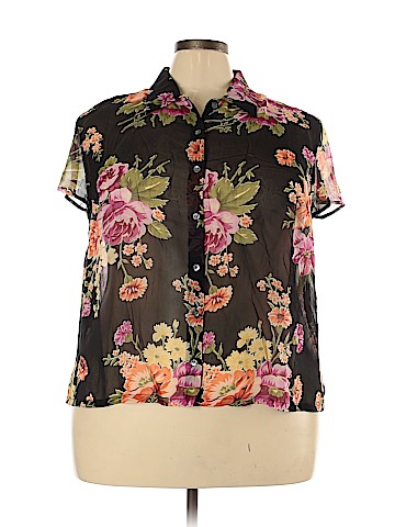 Jones New York Sport Short Sleeve Silk Top (view 1)