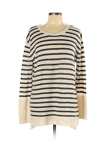 Aqua Cashmere Pullover Sweater (view 1)