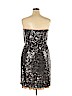 DKNY Jeans 100% Polyester Silver Cocktail Dress Size 14 - photo 2