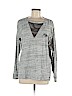 Victoria's Secret Pink 100% Polyester Gray Long Sleeve Blouse Size M - photo 1