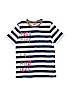IKKS 100% Cotton Stripes Graphic White Short Sleeve T-Shirt Size 12 - photo 1