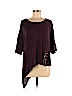 IRO 100% Linen Burgundy Short Sleeve Top Size Med (2) - photo 1