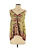 Zara 100% Polyester Gold Sleeveless Blouse Size S - photo 1