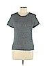 DKNY 100% Polyester Blue Short Sleeve Top Size L - photo 1