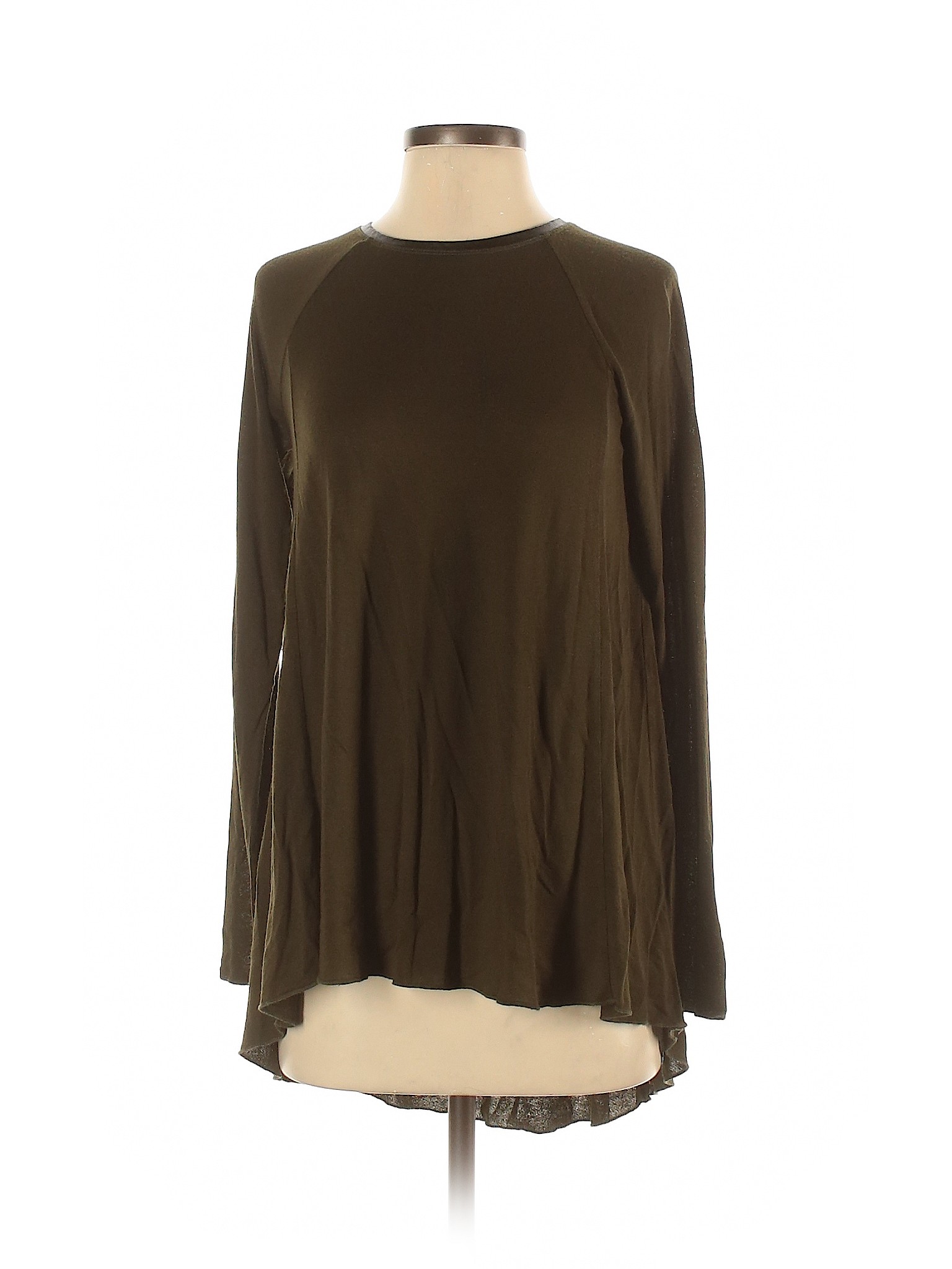 Zara W&B Collection Women Green Long Sleeve Top S | eBay