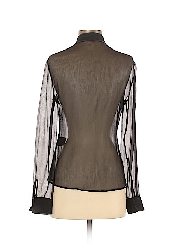 Elie Tahari Long Sleeve Silk Top (view 2)