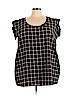 PIPHANY 100% Polyester Black Short Sleeve Blouse Size 3X - photo 1
