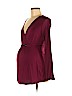 Oh Baby By Motherhood Burgundy Long Sleeve Top Size M - photo 1