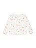 Genuine Kids from Oshkosh 100% Rayon Floral White Long Sleeve Blouse Size 5T - photo 2