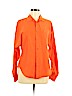 Ralph Lauren Collection 100% Silk Orange Long Sleeve Silk Top Size 6 - photo 1