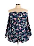 Xhilaration 100% Rayon Blue Romper Size XXL - photo 1
