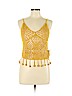 Charlotte Russe 100% Acrylic Yellow Sleeveless Top Size L - photo 1