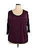 Unbranded Purple 3/4 Sleeve Top Size 3X - photo 1