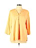 Chico's Orange 3/4 Sleeve Henley Size XL (3) - photo 1