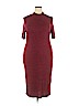 Just Fab Burgundy Casual Dress Size 2X - photo 1