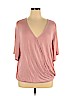 Soho JEANS NEW YORK & COMPANY Pink Short Sleeve Top Size XL - photo 1