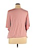 Soho JEANS NEW YORK & COMPANY Pink Short Sleeve Top Size XL - photo 2