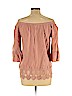 Moa Moa 100% Rayon Pink 3/4 Sleeve Blouse Size L - photo 2