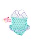 Pink Platinum Print Blue One Piece Swimsuit 9-12 MO / 12 MO - photo 2