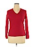 Sutton Cashmere 100% Cashmere Red Cashmere Pullover Sweater Size XL - photo 1