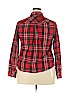 Ava & Viv 100% Cotton Red Long Sleeve Button-Down Shirt Size 1X - photo 2
