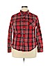 Ava & Viv 100% Cotton Red Long Sleeve Button-Down Shirt Size 1X - photo 1