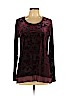Simply Vera Vera Wang Burgundy Long Sleeve Top Size L (petite) - photo 1