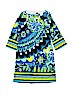 Sequin Hearts Print Blue Dress Size 14 - photo 1
