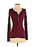Hollister Burgundy Long Sleeve Henley Size S - photo 1