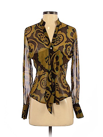 Etcetera Long Sleeve Silk Top (view 1)