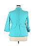 JM Collection 100% Linen Blue 3/4 Sleeve Top Size 14 - photo 2