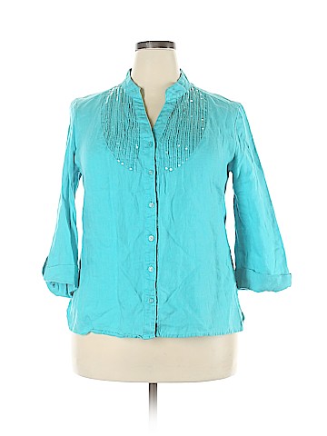 JM Collection 3/4 Sleeve Top (view 1)