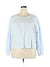 Gap 100% Cotton Blue Long Sleeve Blouse Size XXL - photo 1