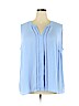 The Limited 100% Polyester Blue Sleeveless Blouse Size 2X - photo 1