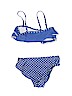 Cat & Jack Blue Two Piece Swimsuit Size 6 - 6X - photo 2