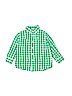 Crewcuts 100% Cotton Checkered-gingham Green Long Sleeve Button-Down Shirt Size 2 - photo 1
