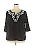 Talbots Black 3/4 Sleeve Top Size 2X - photo 1