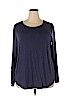 Cupio Blue Long Sleeve Top Size 2X - photo 1