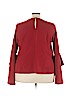 ELOQUII 100% Polyester Red Long Sleeve Blouse Size 22 - photo 2