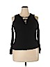 Ambiance Apparel Black Long Sleeve Top Size 2X - photo 1
