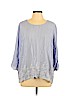 Saint Tropez 100% Rayon Blue 3/4 Sleeve Blouse Size 1X - photo 1