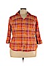 Lane Bryant 100% Cotton Orange Long Sleeve Button-Down Shirt Size 22 - 24 Plus - photo 1
